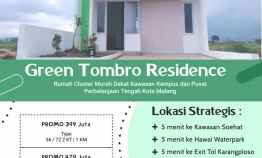 Promo Rumah Murah Green Tombro Tengah Kota dekat Kampus Kota Malang