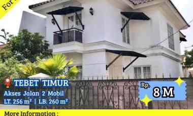 Dijual Rumah Cantik Tebet Timur dekat Taman Eco Park Jalan 2 Mobil