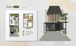 Rumah Tropical Desain Surabaya Timur Include Semua Biaya Harga 1.2 M