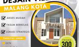 Promo Rumah Villa Mewah di Wonokoyo dekat Gor Ken Arok Kota Malang