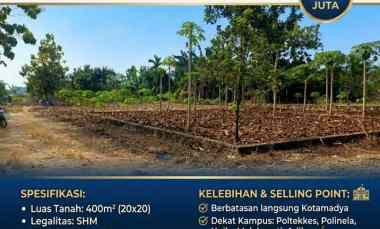 tanah 400m siap bangun di raden gunawan hajimena