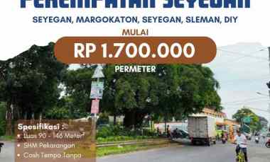 Tanah Area Seyegan 1,7 juta Permeter Shm Pekarangan