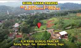 Dijual Tanah di jln Raya Gunung Pacar Cocok Buat Investasi Lt 862