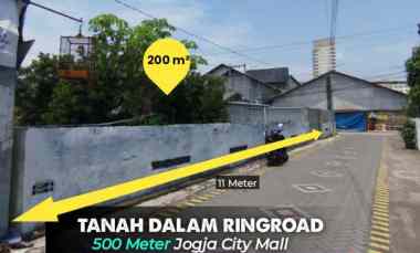 tanah dalam ringroad jogja 500 meter jogja city mall