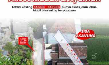 tanah dijual shm ready lokasi sading badung