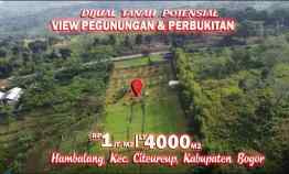 Tanah Potensial View Pegunungan Perbukitan Lokasi Hambalang Bogor