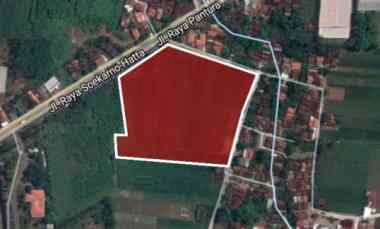 tanah jalan pantura sukarno hatta