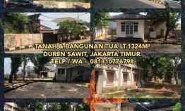 Dijual Tanah Bangunan Tua LT.1324M di Duren Sawit, Jakarta Timur
