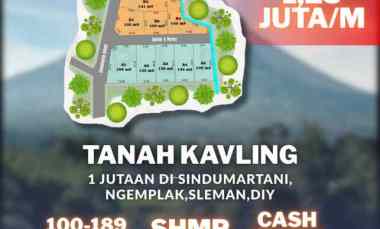 tanah kavling shm pekarangan di area ngemplak