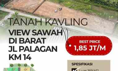 tanah kavling view sawah dekat jalan palagan km 14
