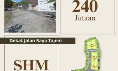 tanah kevling shm pekarangan dekat jalan raya tajem