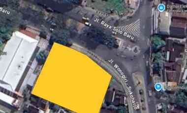 tanah komersil solobaru 2200m2 muka 40 m harga 15jt m