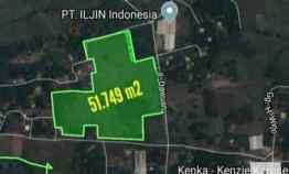 Dijual Tanah Luas 51.749 m2 Setu Bekasi