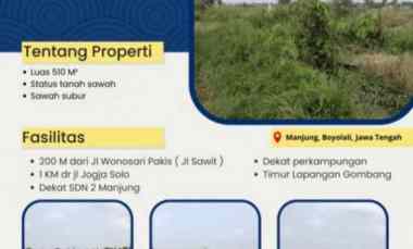 tanah murah lingkup kolam dan pertanian