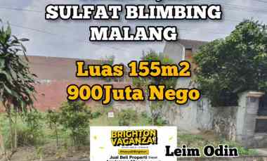 Tanah Murah Sulfat Blimbing Malang dekat Jalan Raya