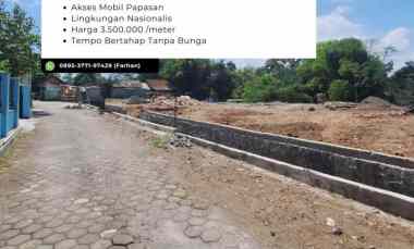 tanah pekarangan dijual utara hotel hyatt regency