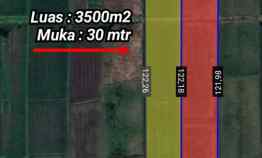 Tanah 3500m2 Sawit Boyolali Muka 30m Harga 1,7M