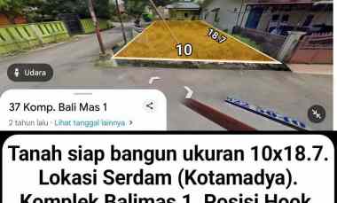 tanah serdam kotamadya balimas 1 harga 500 jt nego