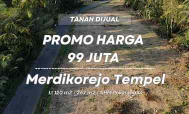 tanah shmp murah sleman utara harga 99 juta saja