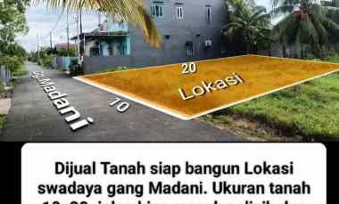 tanah siap bangun jalan swadaya gang madani