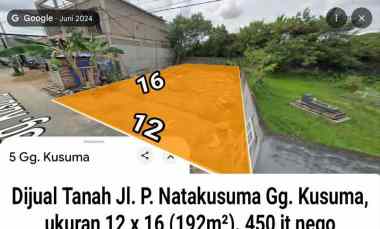 tanah siap bangun pangeran natakusuma 450 jt nego