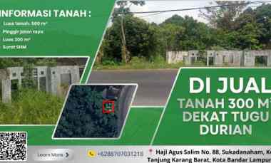 Tanah Sukadanaham 300 M SHM Pinggir Jalan Raya