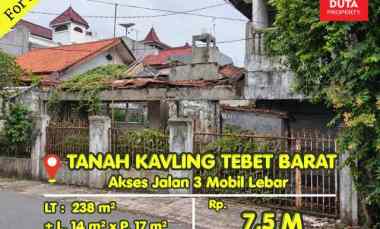 Tanah Kavling Tebet Barat Dijual Cepat Strategis Jalan 3 Mobil Lebar