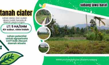 tanah untuk resort view tangkuban perahu ciater subang