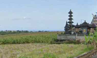 tanah view sawah dan sungai dekat pantai kelecung bali