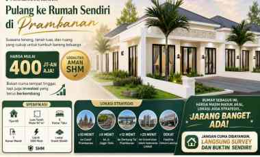 tinggal nyaman investasi aman di prambanan