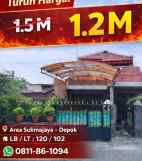 rumah pinggir jalan di pusat keramaian kota depok